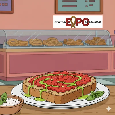 Tostada aceite y tomate (media)